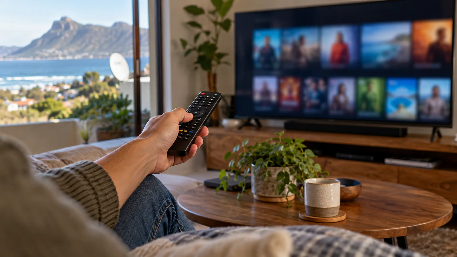 DStv Catch Up in Kommetjie: How It Works and Quick Fixes 3 Remote pointing at a TV menu of DStv Catch Up shows in Kommetjie