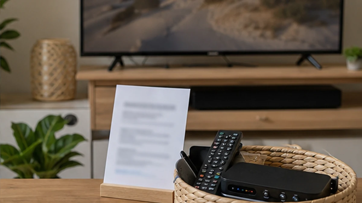 Guest-ready DStv and television setup in a Kommetjie holiday rental